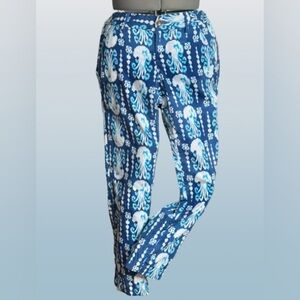 Lilly Pulitzer COCOANUT WALK CROP Pants “Get In Line Indigo” Size: 0